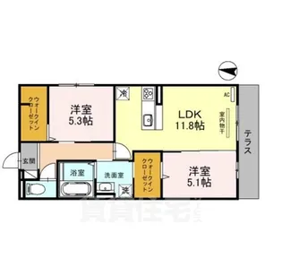 ミュアフィールド【1階】の間取り