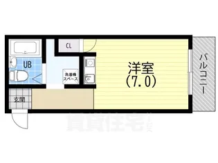 プチドール北野【404号室】の間取り
