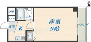 スカイリバー上小阪【4階】の間取り