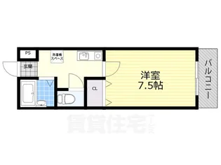 クレールステュディオ【2階】の間取り