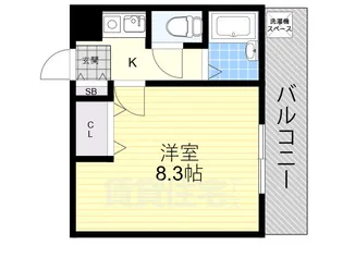 クレールステュディオ【2階】の間取り