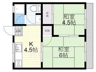 国松ハイツ1号館【2階】の間取り