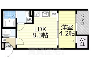 ルネッサ八尾南【3階】の間取り