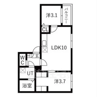 ilusion桜本町【1階】の間取り