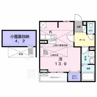 クイーンズパレス さくらい【2階】の間取り