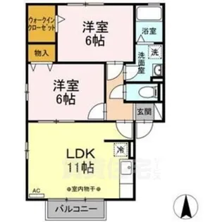 ウィルモア鴻の巣パーク【2階】の間取り