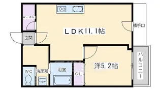 ジョイナス三宅【1階】の間取り