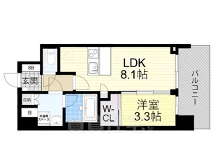 スプランディッド堺東DUE【11階】の間取り