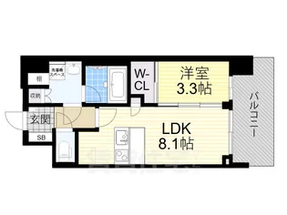 スプランディッド堺東DUE【13階】の間取り