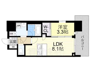 スプランディッド堺東DUE【14階】の間取り