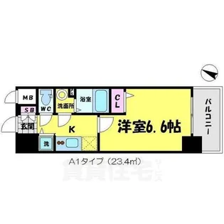 エスリード京橋【4階】の間取り