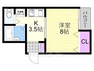 ハイツリリーフ【202号室】の間取り