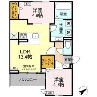 ルヴィータ川名【3階】の間取り