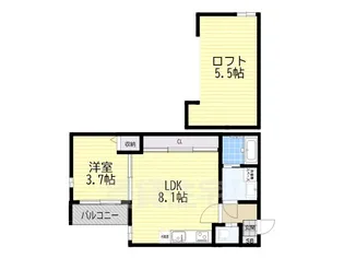 ハーモニーテラス南庄町【102号室】の間取り