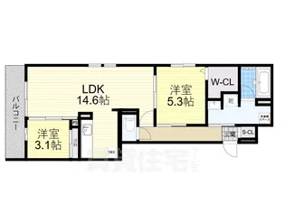 クラシスト三津屋南【3階】の間取り