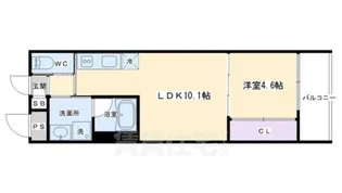 モノコモド ウエスト【3階】の間取り