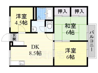 ソレイユ狭山【2階】の間取り