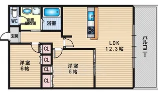 トレーゼ旭【9階】の間取り