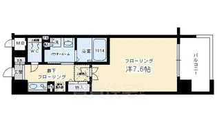 インベスト京都白川【2階】の間取り