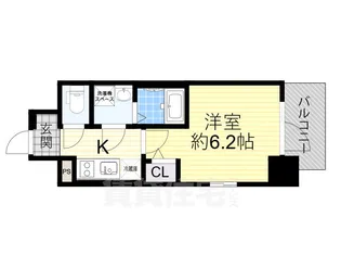 エスリード大阪デュアルゲート【3階】の間取り