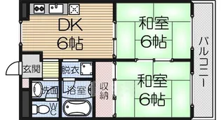 プレステージ菱木【201号室】の間取り