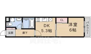 ラカーシュ伏見【2階】の間取り