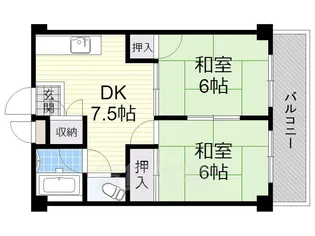 宮町コーポラス【4階】の間取り