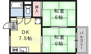 タウニーF【1階】の間取り