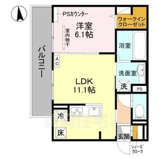 GRAMM竹田 B棟【1階】の間取り