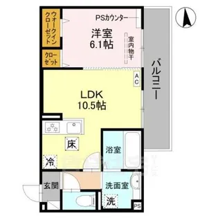 GRAMM竹田 B棟【1階】の間取り