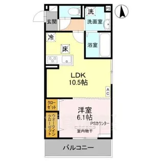 GRAMM竹田 B棟【1階】の間取り
