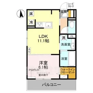 GRAMM竹田 B棟【1階】の間取り
