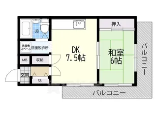 ネオポルテKU【301号室】の間取り