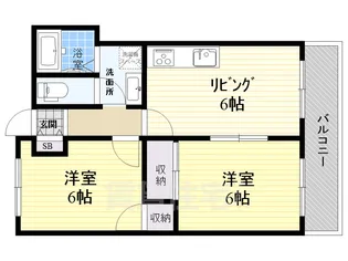 スギタ高殿ハイツ【1階】の間取り