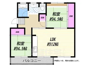 浅香山住宅5号棟【5階】の間取り