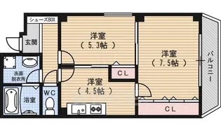アマデウス西洞院【7階】の間取り