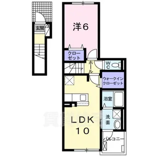 ウエストサイドTK2【2階】の間取り