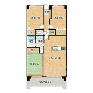 淀川ハイライフマンション【3階】の間取り