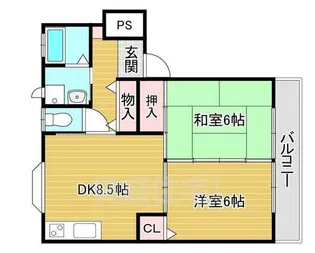 山越FLORA GARDEN【1階】の間取り