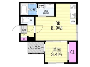 「Hubi Core西京極」【2階】の間取り