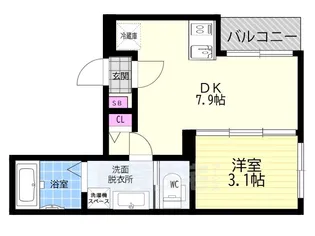 ハーモニーテラス深草キトロ町【1階】の間取り
