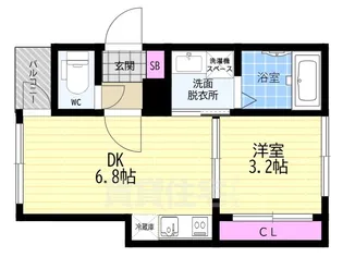 ハーモニーテラス深草キトロ町【1階】の間取り
