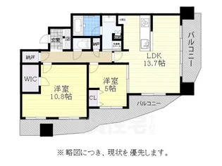 一条タワー金山【9階】の間取り