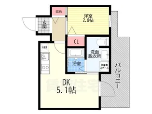 「エンゼルプラザ京都太秦」【4階】の間取り