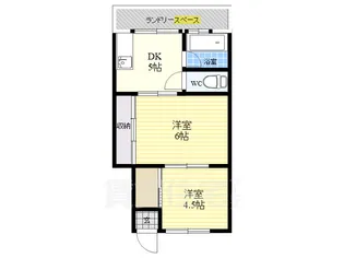 市冨ハイツ【1階】の間取り