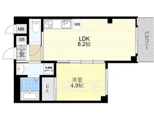 ラフィーネ高倉【5階】の間取り