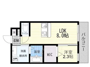 リアコート北田辺II【3階】の間取り