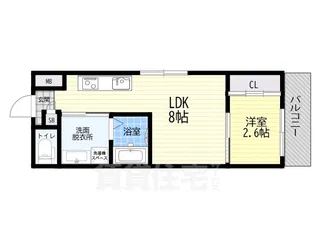 リアコート北田辺II【3階】の間取り