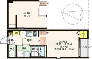 Comfort西中島【2階】の間取り