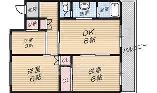 リーガルメゾン枚方【3階】の間取り